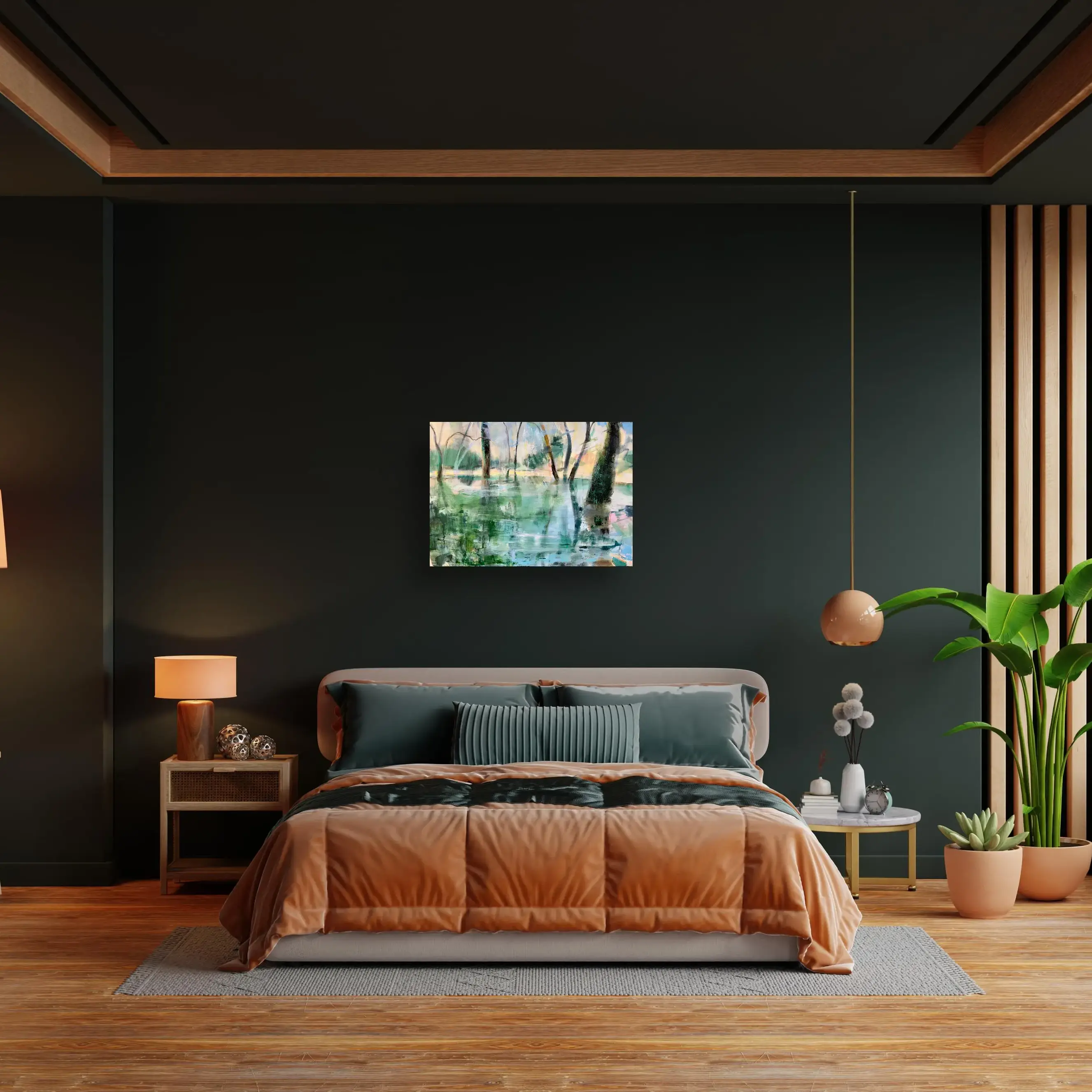 River–shimmer shimmer on Bedroom dark green.webp