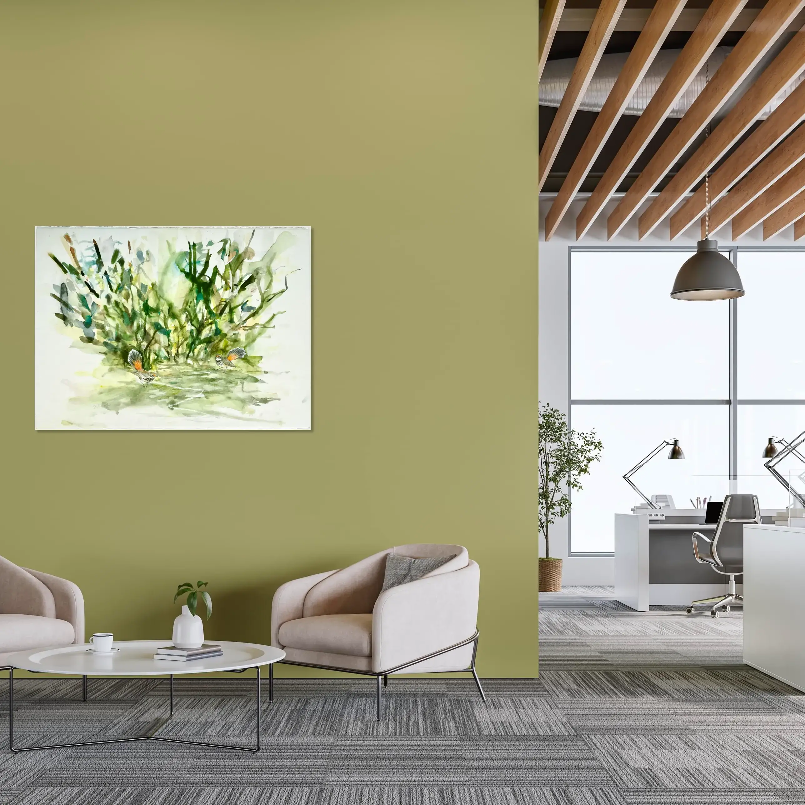 Rufous Fantails on Office .webp